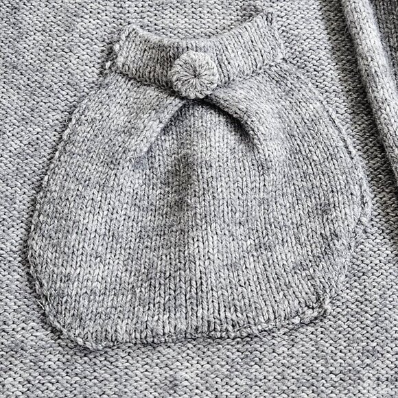 Mercer & Madison Cardigan Vest Women 1X Gray Pockets Chunky Knit Alpaca Blend - Picture 8 of 14